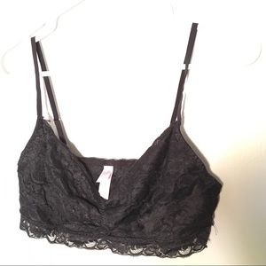 Black lace bralette